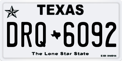 TX license plate DRQ6092