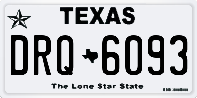 TX license plate DRQ6093