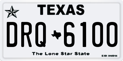 TX license plate DRQ6100