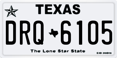 TX license plate DRQ6105