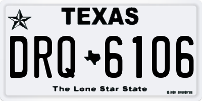 TX license plate DRQ6106