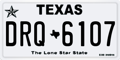 TX license plate DRQ6107
