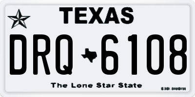 TX license plate DRQ6108