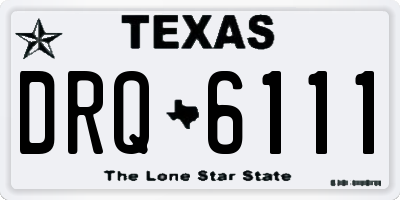 TX license plate DRQ6111