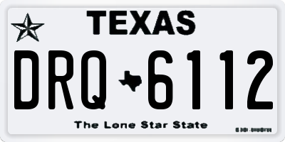 TX license plate DRQ6112