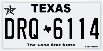 TX license plate DRQ6114