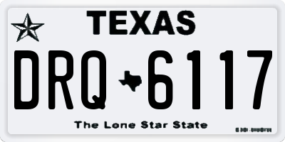 TX license plate DRQ6117