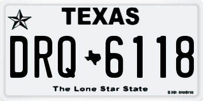 TX license plate DRQ6118