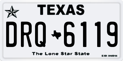 TX license plate DRQ6119