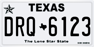 TX license plate DRQ6123