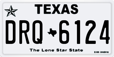 TX license plate DRQ6124