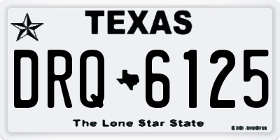 TX license plate DRQ6125