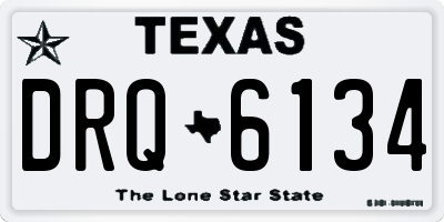 TX license plate DRQ6134