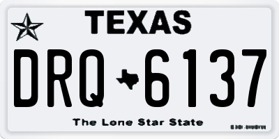 TX license plate DRQ6137