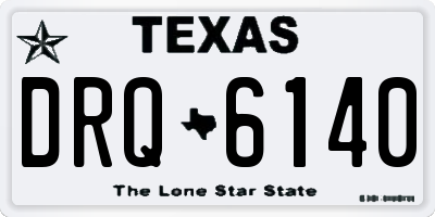 TX license plate DRQ6140