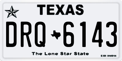 TX license plate DRQ6143
