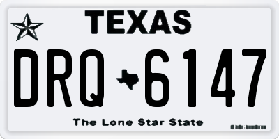TX license plate DRQ6147