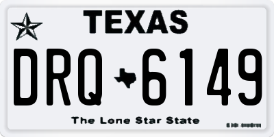 TX license plate DRQ6149