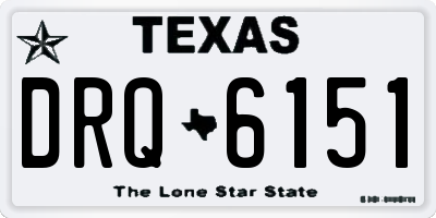 TX license plate DRQ6151