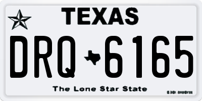 TX license plate DRQ6165