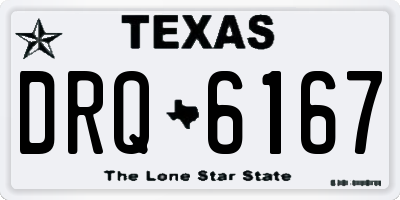 TX license plate DRQ6167