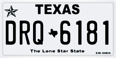 TX license plate DRQ6181