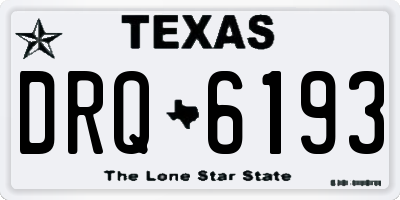TX license plate DRQ6193