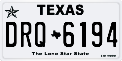 TX license plate DRQ6194