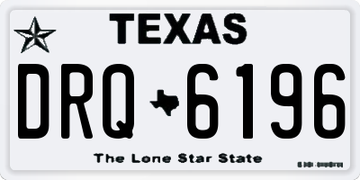 TX license plate DRQ6196