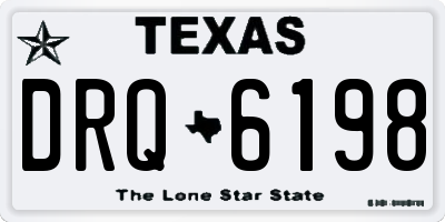 TX license plate DRQ6198