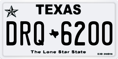 TX license plate DRQ6200