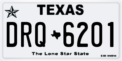 TX license plate DRQ6201