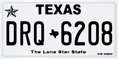 TX license plate DRQ6208