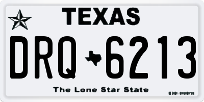 TX license plate DRQ6213