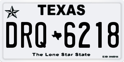 TX license plate DRQ6218