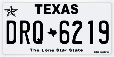 TX license plate DRQ6219