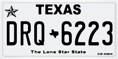 TX license plate DRQ6223