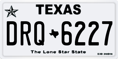 TX license plate DRQ6227