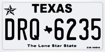 TX license plate DRQ6235