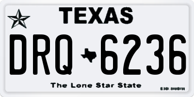 TX license plate DRQ6236