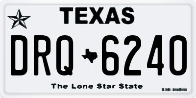 TX license plate DRQ6240