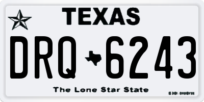 TX license plate DRQ6243