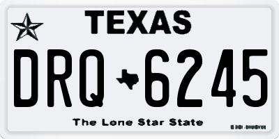 TX license plate DRQ6245