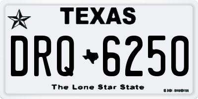TX license plate DRQ6250