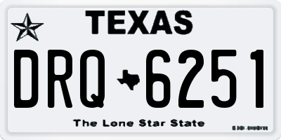 TX license plate DRQ6251