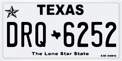 TX license plate DRQ6252