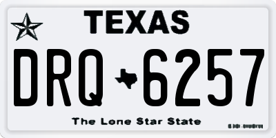 TX license plate DRQ6257