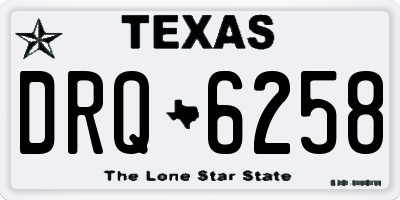 TX license plate DRQ6258
