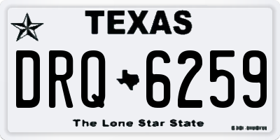 TX license plate DRQ6259