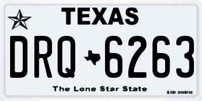 TX license plate DRQ6263